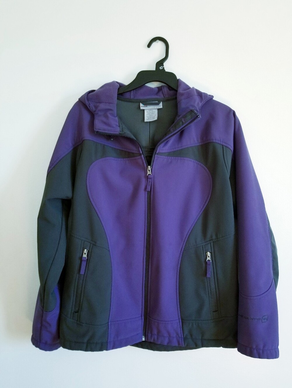 Free Country Purple and Gray Hooded Full-zip Jacket( Youth)